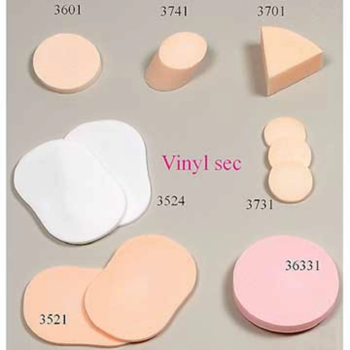 Eponges vinyl de démaquillage